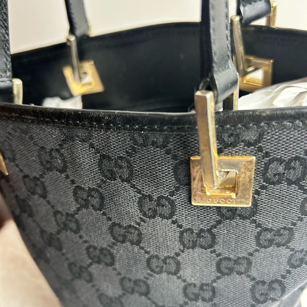 Gucci Monogram Tote with Leather Trim - Picture 16 of 16